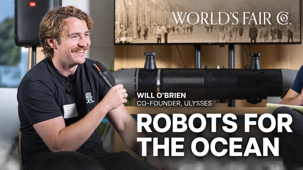 Will O’Brien with Ulysses’ underwater robot at World’s Fair Co.