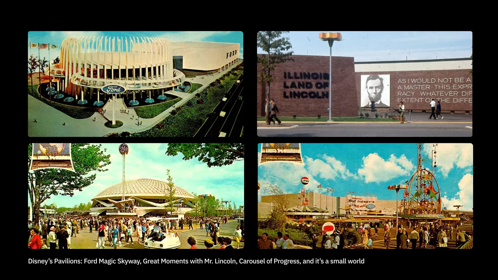 Pavilions at the 1964 New York World's Fair